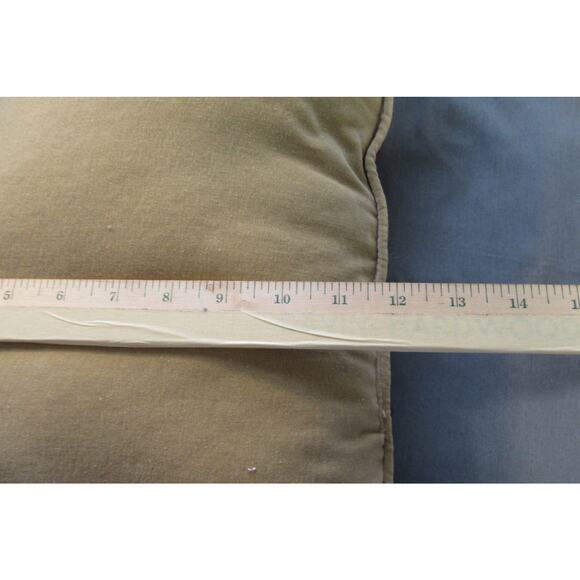 Christmas Puppy in Wreath White and Holly Background Accent Pillow Beige Back - Picture 4 of 5